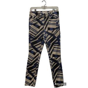 DKNY Blue and beige abstract Legging Jeans